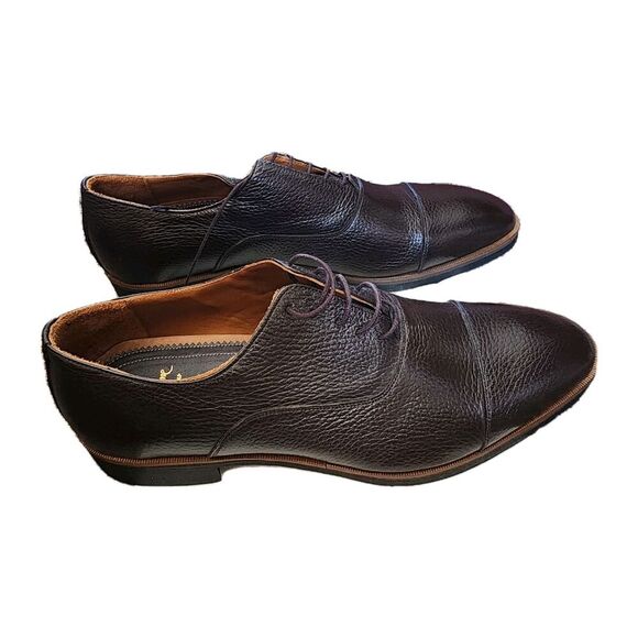 Alan Payne Bern Oxfords Genuine Deerskin Leather Brown Mens Size 11.5 Cap Toe - Picture 4 of 8